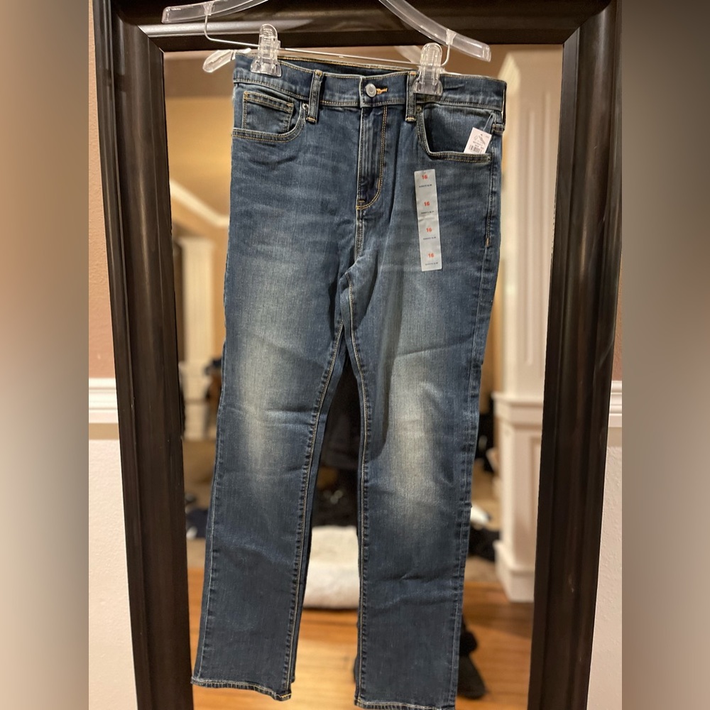 Old Navy size 16 boys karate stretch jeans